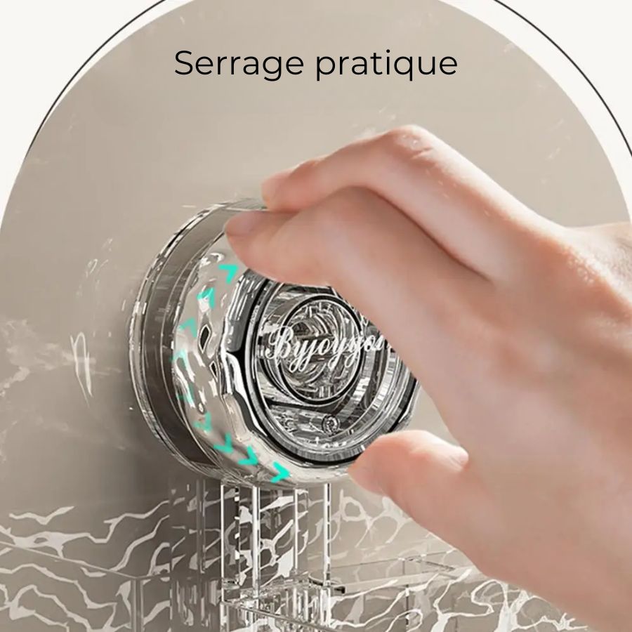 Étagère murale ventouse pour salle de bain